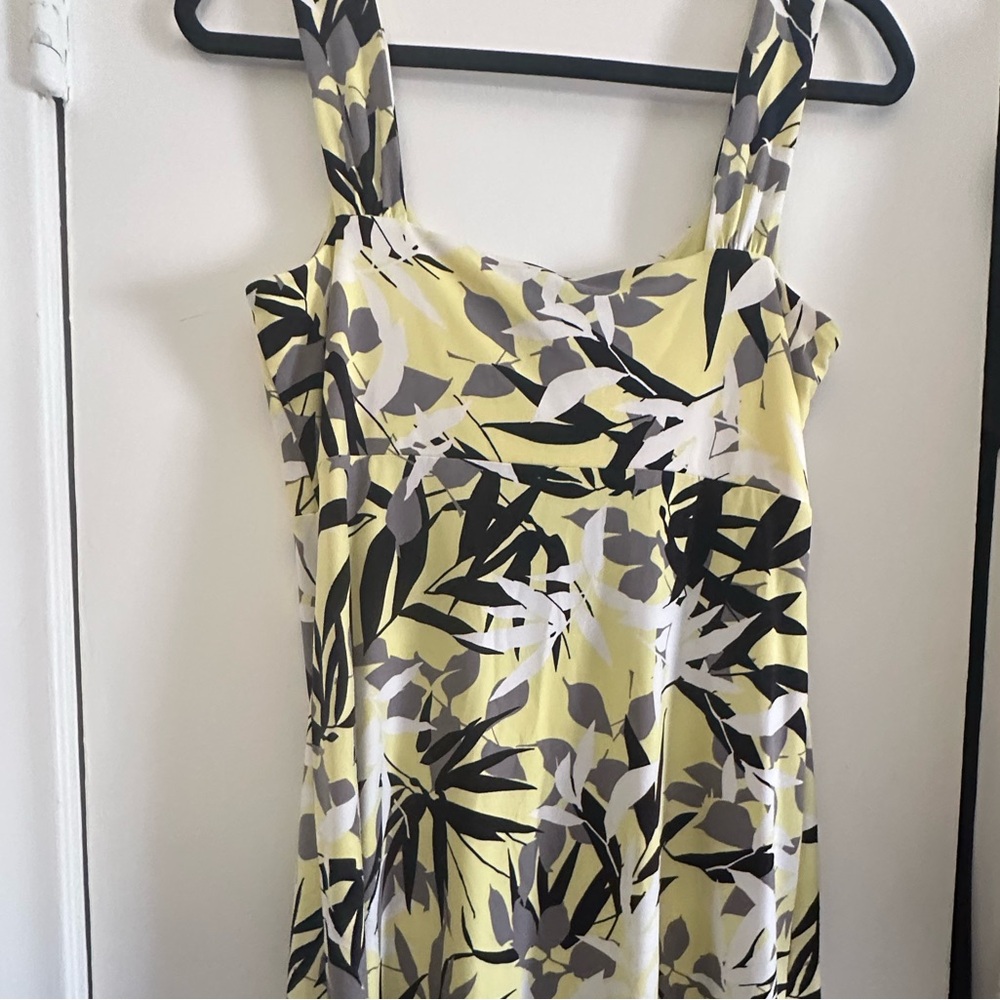 Armani Exchange Yellow, Black & Gray Floral Dress